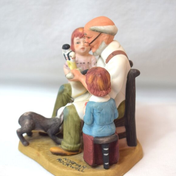 Vintage 1982 ICF Norman Rockwell The Toymaker Figurine Christmas Gift - Picture 2 of 6